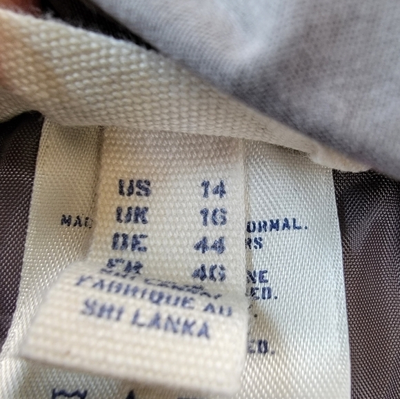 Lands' End Canvas Faux Wrap Gray Elastic Waist Mini Skirt Size 14 - Picture 7 of 10